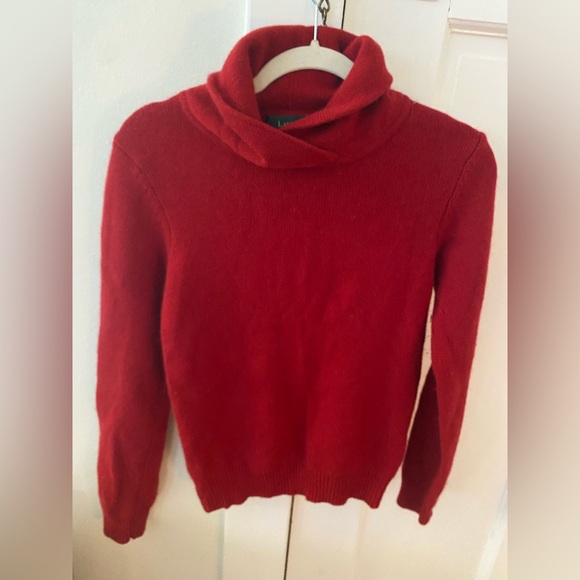 Ralph Lauren Women's Long Sleeve Cowl Neck Sweater Black Size Petite Small